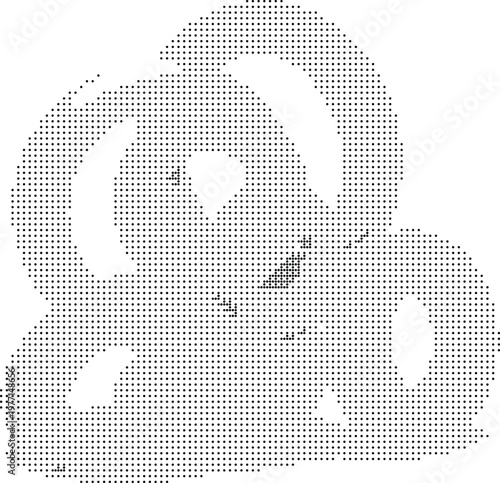 Dither Pixelated Bitmap Halftone Dotted Abstract Pattern Texture Background Graphic Design Element Overlay Retro Grunge Effect Digital Art