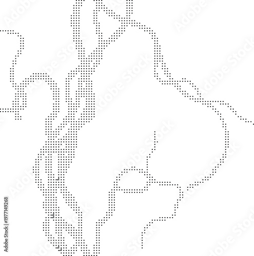 Halftone Dither Pixelated Bitmap Dotted Pattern Texture Background Overlay Graphic Design Element Abstract Geometric Dots Vector