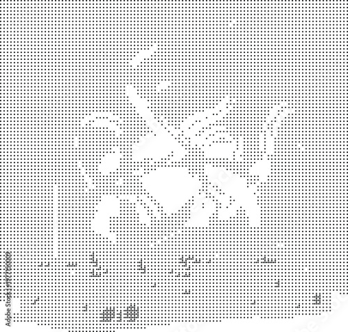 Halftone Dither Pixelated Bitmap Dotted Texture Pattern Background Overlay Graphic Resource Vector Illustration Design Element