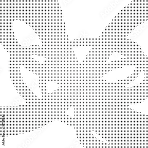 Halftone Dither Pixelated Bitmap Dotted Texture Background Overlay Pattern Graphic Design Element Vector