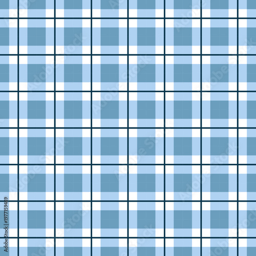 Square checkered seamless patterns, Blue doodle plaid and grid seamless vector pattern elements for 4th of July poster, cards.