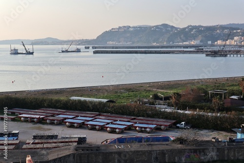 Bagnoli - Scorcio dei pontili dell'ex Italsider dal Belvedere Bixio a Discesa Coroglio