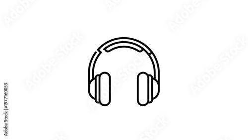 Headphones Icon Music Audio Symbol.