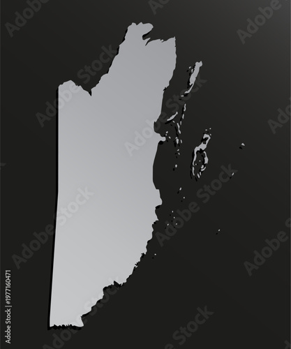 Map of Belize, template Caribbean outline country