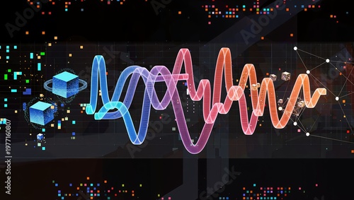 Abstract Stock Market Data Visualization