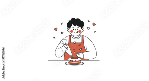 Flat design eating illustration, woman enjoying food, minimalist line art, colorful vector graphic