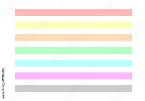 Subrayado en colores pastel. Marcadores, recursos para el estudio