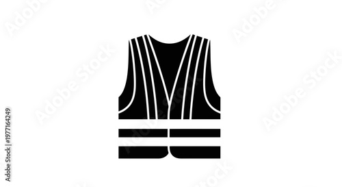 High visibility safety vest icon