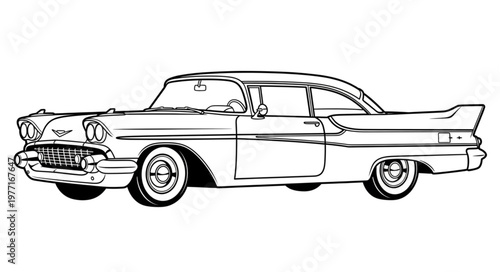 Classic American Automobile from the 1950s Era.