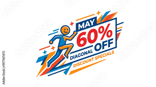 May 60% Off Discount Specials Emblem