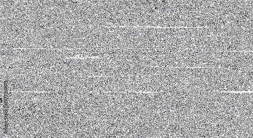 White noise texture. Static interference grunge vector background. TV screen no signal.