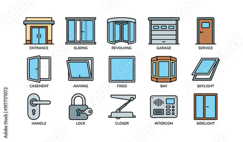 Variety of doors and windows: styles and types illustrated