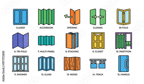 Different types of folding doors: accordion, bi-fold, sliding and more