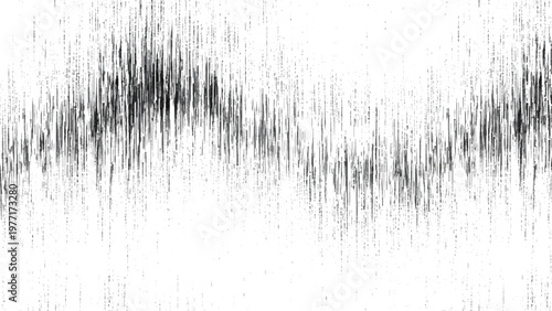 Sound wave pattern on white background with vertical lines and dots audio signal waveform