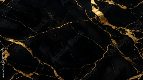 Black marble texture with gold veins for interior design and decoration purposes
