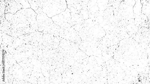 Cracked white surface with black spots and lines texture  background grunge effect