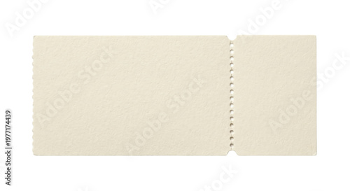 Fotografía Blank vintage paper ticket stub with perforation