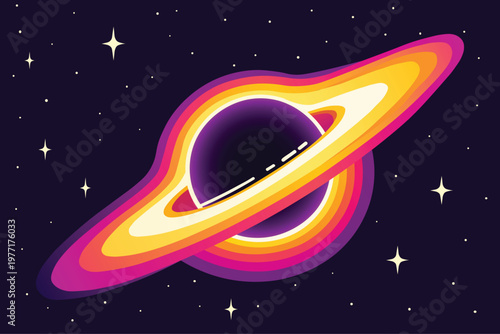 Black Hole in Space Illustration