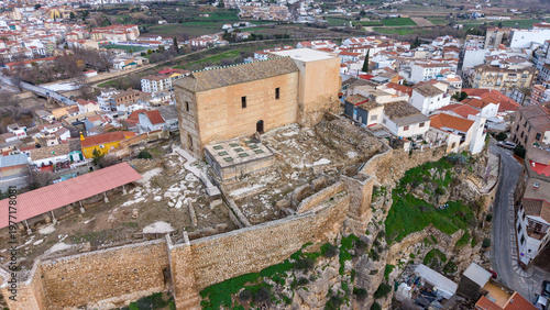 Vista de la antigua alcazaba Nazarí de Loja en la provincia de Granada, España