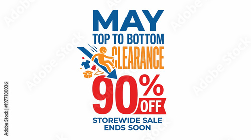 May Clearance Sale Advertisement with 90% Off