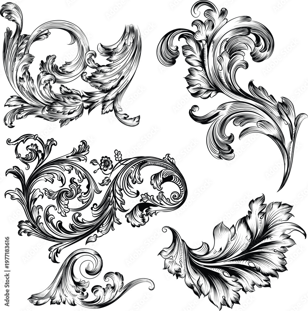 Fototapeta premium Vintage Decorative Labels and Frames, Elegant Badge and Ornament Vector Pack