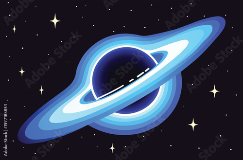 Black Hole In Space Illustration