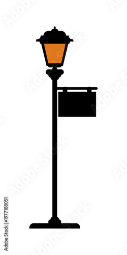 ガス灯のイラスト