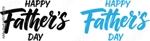 Happy father's day celebrating dads with stylish hand lettered typography and designs