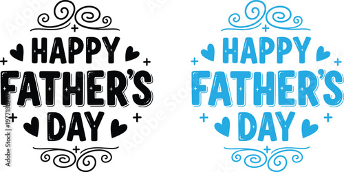 Celebrating father's day beautiful hand lettered typography for dad's special day