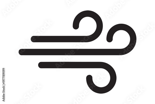 Black wind weather symbol meteorology