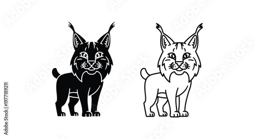 Lynx Cat Illustration Designs - Unique Art Vector