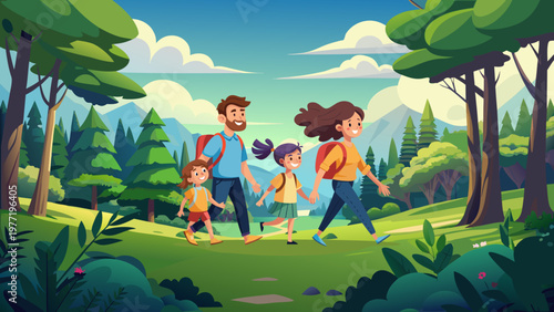 family vacation, weekend, picnic, holiday, nature, family, father, mother, daughter, son, forest, mountains, water, river, grass, stones, sky, sun, trees, flowers, summer, vacation, picnic, lake