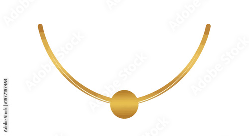 Minimalist golden necklace illustration perfect for jewelry design and fashion advertising