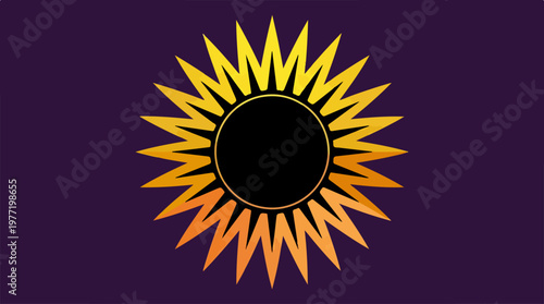 Solar Eclipse Sun Graphic.