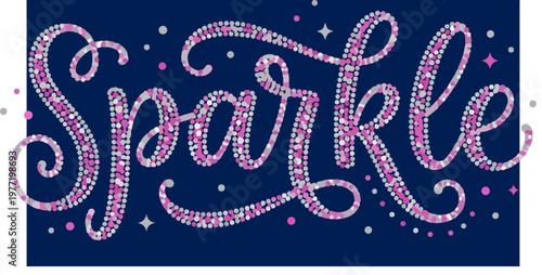 Sparkle glitter text background.