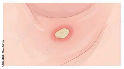 Close-up view of a painful looking boil or abscess on human skin with a red inflamed area around a yellowish pus-filled center.