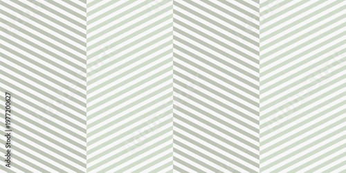 Vector seamless pattern with dimensional look, optical illusion, woven effect. Background with chevron, zigzag lines, diagonal stripes. Abstract herringbone texture. Pale green color. Repeated design