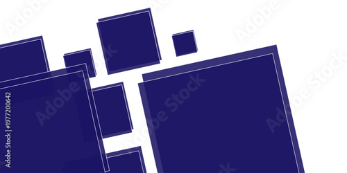 Abstract background. business wallpaper square frame contour. Modern rounded square shapes creative design. Blue abstract modern background design. 3D background geometric light dark blue. 