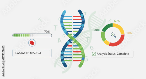 Colorful DNA Double Helix Background – Modern Genetics Science Abstract