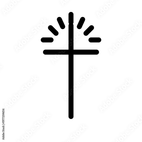 Cross, symbol, icon, design element, black