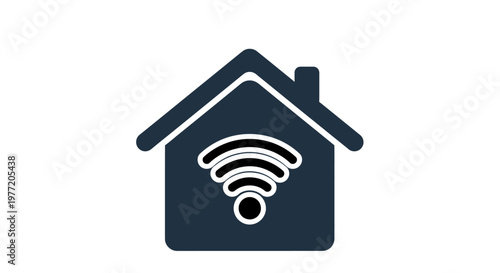 Icon depicting a house with a wifi symbol, representing home internet access