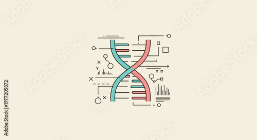 Colorful DNA Double Helix Background – Modern Genetics Science Abstract