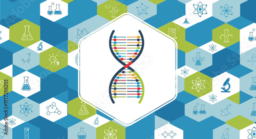 Colorful DNA Double Helix Background – Modern Genetics Science Abstract