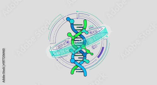 Colorful DNA Double Helix Background – Modern Genetics Science Abstract