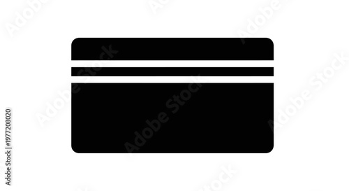 Illustration of a credit card icon, perfect for financial and payment related design work