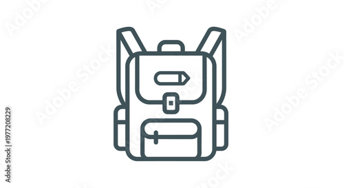 Minimalist Backpack Icon, Perfect for Travel, Adventure, and Outdoor Activities Design