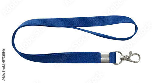 Canvastavla Blue fabric neck lanyard with silver swivel hook