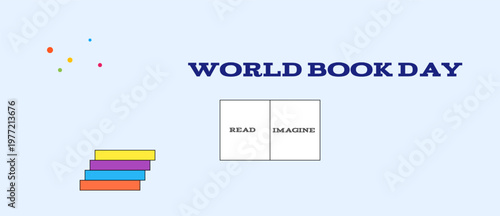World Book Day read imagine poster design