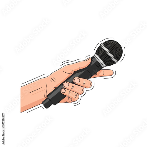 Hand Holding Microphone for Interview or Performance