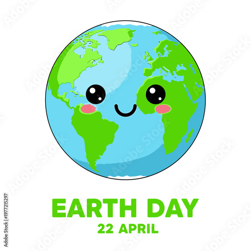 Earth Day 2026 Celebration With Green Earth Illustration